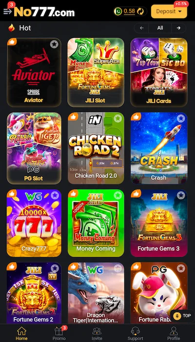 no777 game dashboard image (2)